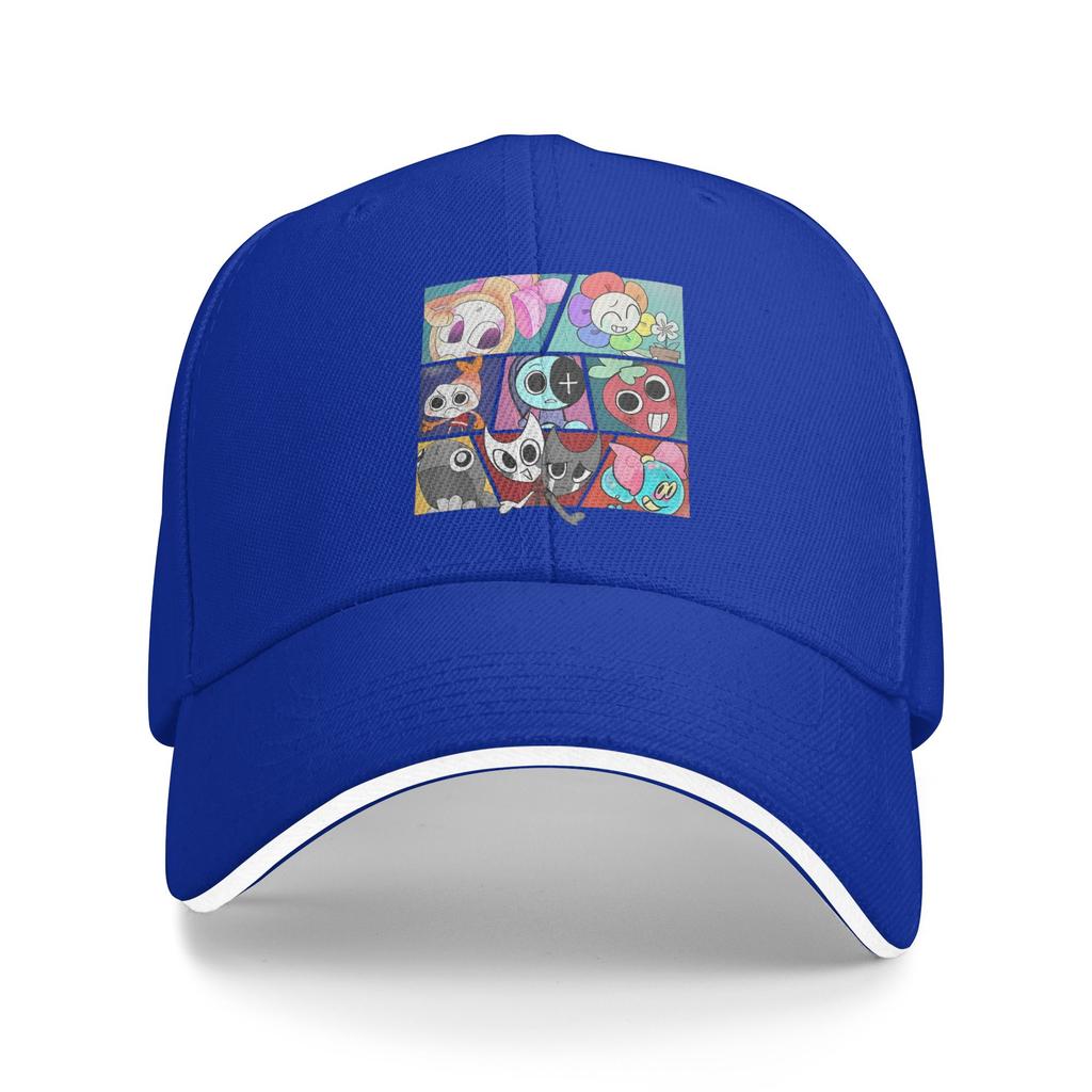 Unisex Dandy's World Kreslená Sendvičová Čepice Baseballová Čepice Snapback Čepice Hororová Hra Trucker Čepice Nastavitelné Sluneční Čepice Léto