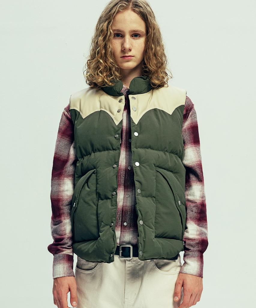 Knd 70S Wyo Padded Ski Vest Olive Khaki