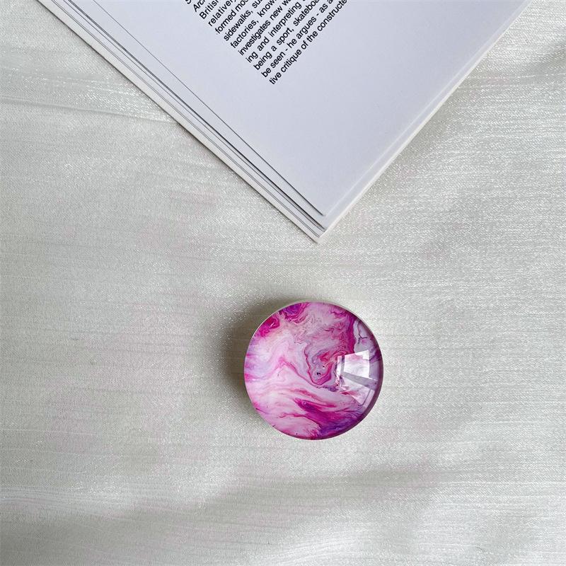 Transparenter Kristallkugel-Handyhalter: Kreativer Einziehbarer Ständer für Faule Desktop-Nutzung