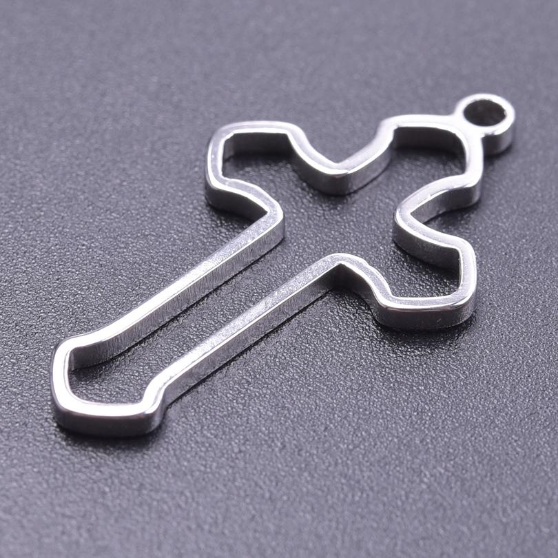No Fade Silver Color Stainless Steel Angel Charms For Jewelry Making Supplies Handmade Necklace Earrings Pendant DIY Heart Cross