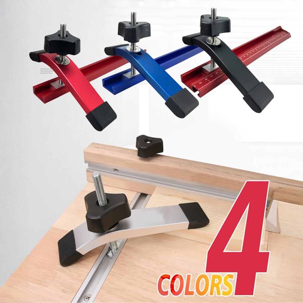 M11KT-Track Hold Down Clamp With T Bolts Silder Aluminum Alloy Woodworking Clamps For Routers Drill Presses Table Saw