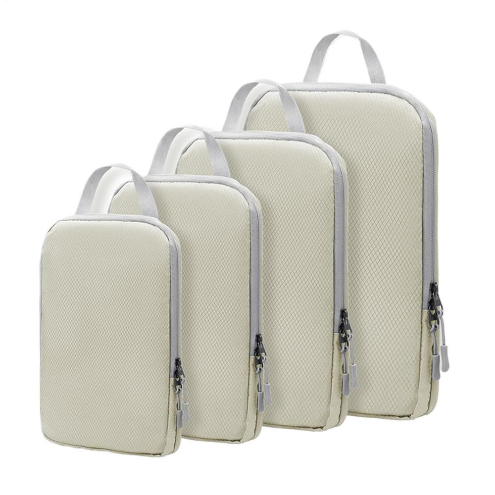 Compression Packing Cubes 4 Piece Packing Cubes For Travel Compression Vacuum Carry Bags Reusable For Suitcase Flight Luggage