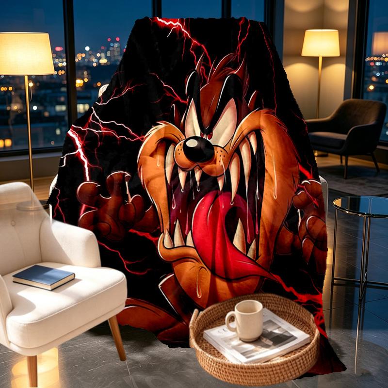 Tasmanian Devil Print Blanket - Soft & Comfortable, for Bedroom, Travel, Sofa, Home Decoration - Birthday Christmas Gift for Friend