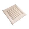 Cotton Linen Seat Pad Square Plaid Chair with Ties, Breathable Cushion, Buffalo for Hard Chairs Check Dining Cushion Home Office Chair, 16 X Inch Soft