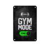 Gym Mode On Tin Sign for Gym Wall Decor Workout Fitness Motivation Metal Plaque Dumbbell Barbell Quote Poster Vintage Indust