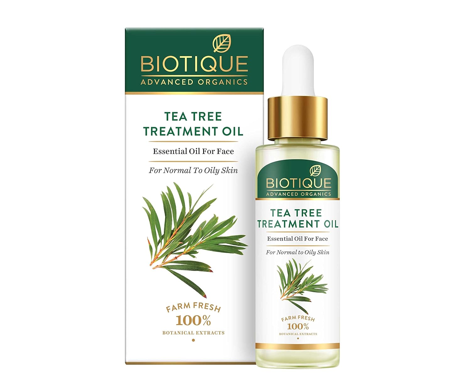 

Biotique Tea Tree Essential Treatment Oil For Face Skin Care 30ml Pure Aromatherapy Liquid