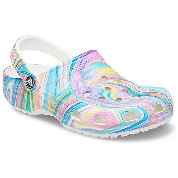 Crocs Classic Clog Futuristic Rendering Sports Slippers Unisex Footwear Blue Green 206868-928