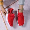 Plus Size Women's Leopard Print Flyknit Wedge Heel Casual Shoes - 2023 Spring/Autumn Collection