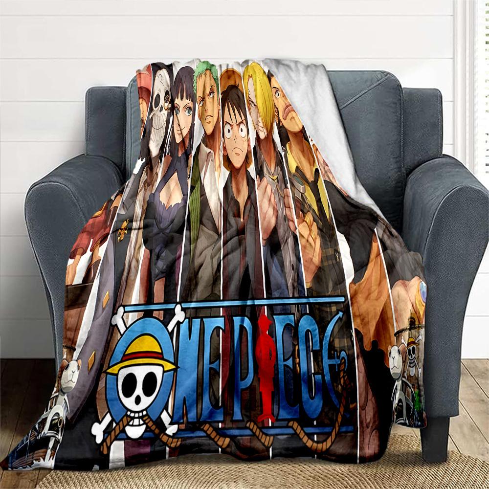 1PC One Piece Characters Outdoor Blanket Lightweight Flannel, Soft & Warm, All-Season Use for Sofa, Outdoor, Camping, Living Room, Office85