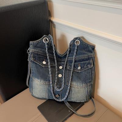 Bolso tote informal de alta gama y gran capacidad para el día a día, bolso versátil de un solo hombro para llevar bajo el brazo.
