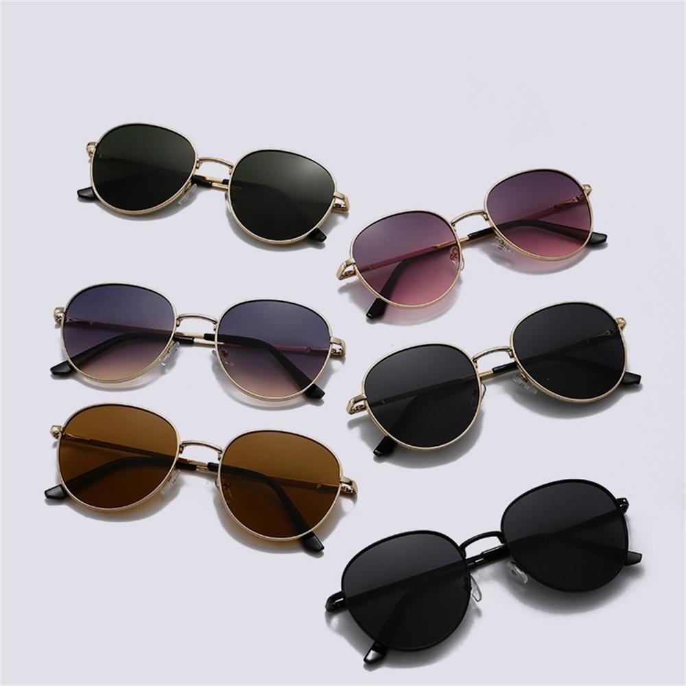 Fashion Sunglasses Fishing Metal Frame Shades Round Sun Glasses Women Men Eyewear UV Protection Glasses