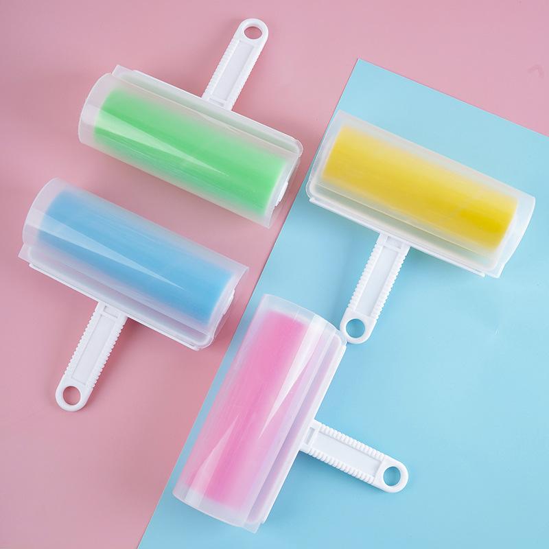 Washable Clothes Hair Sticky Roller Reusable Portable Home Clean Pet Hair Remover Sticky Roller Carpet Bed Sofa Dust Collector