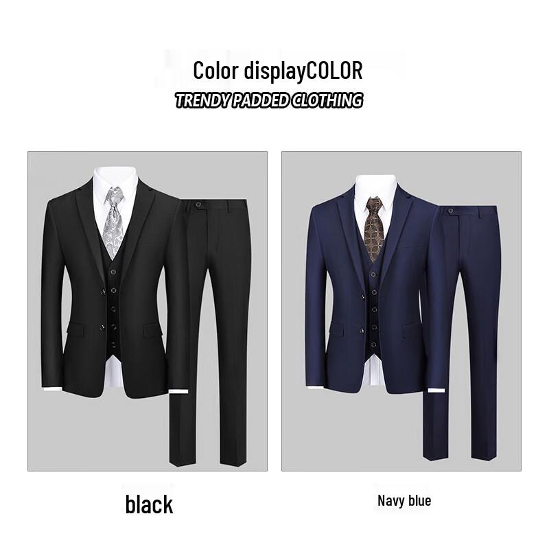 ROMON Men's Slim Fit Business Wedding Suit Set
