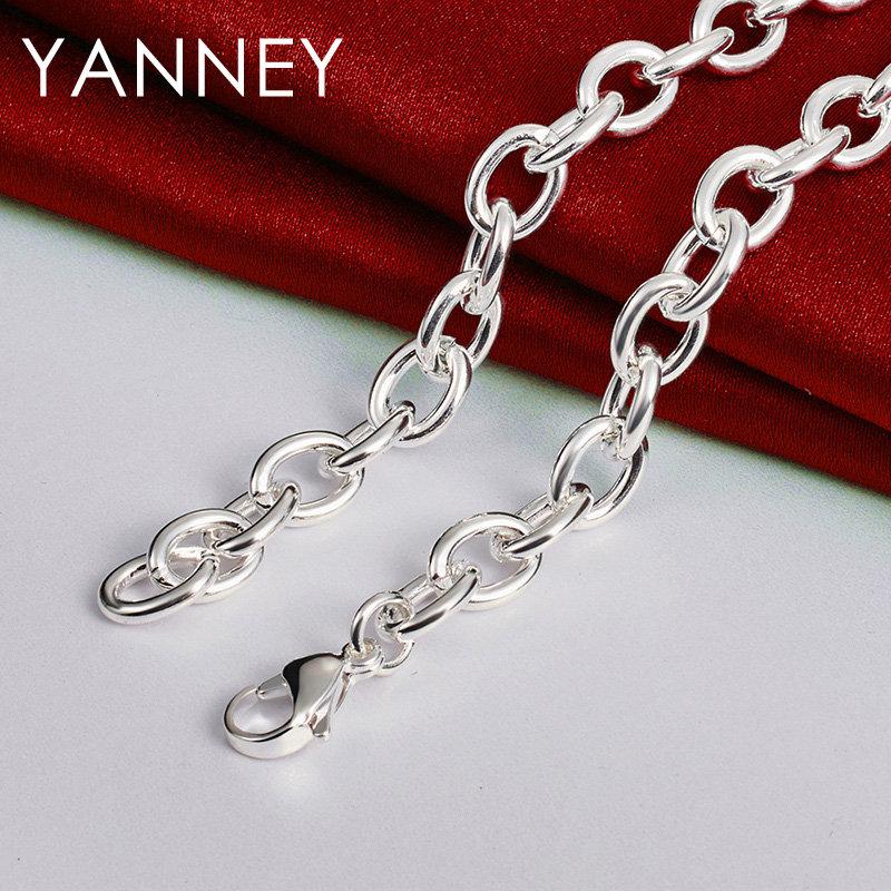 925 Sterling Silver 18 Inches Fine Hollow Heart Necklace For Women Men Charm Fashion Party Gifts Jewelry Accessories