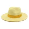 Unisex Summer Panama Sun Hat - Fashionable Straw Braid Fedora for Outdoor and Beach Wear.