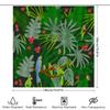 Exotic Tropical Greenery Shower Curtain With Birds Modern Bathroom Decor For Home Decoration