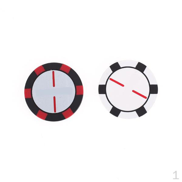 

Premium Two - Sided Poker Chip Golf Ball Markers Putt Position Symbol