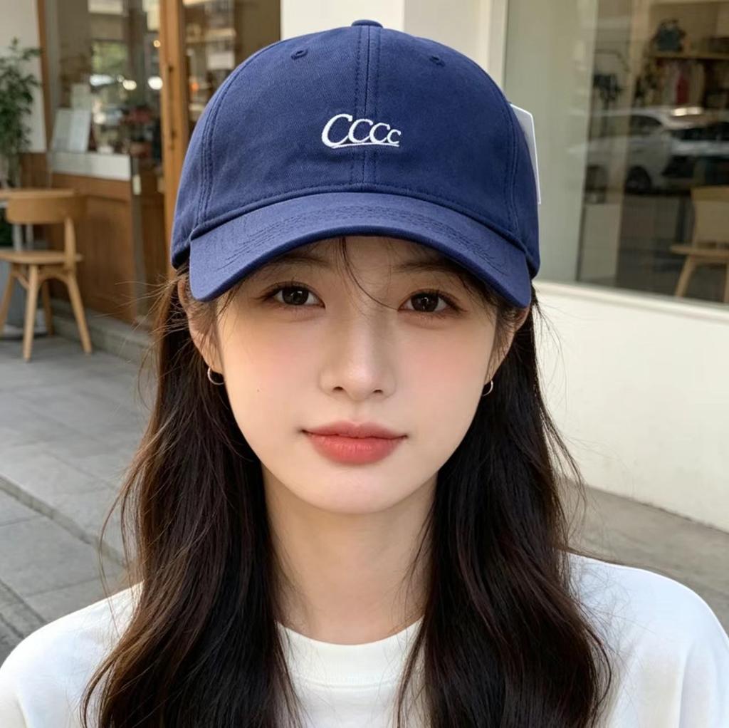 New Solid Color Curved Brim Hat, Letter Dome Baseball Cap, Casual Versatile Cap, Small Face Soft Top Sun Hat