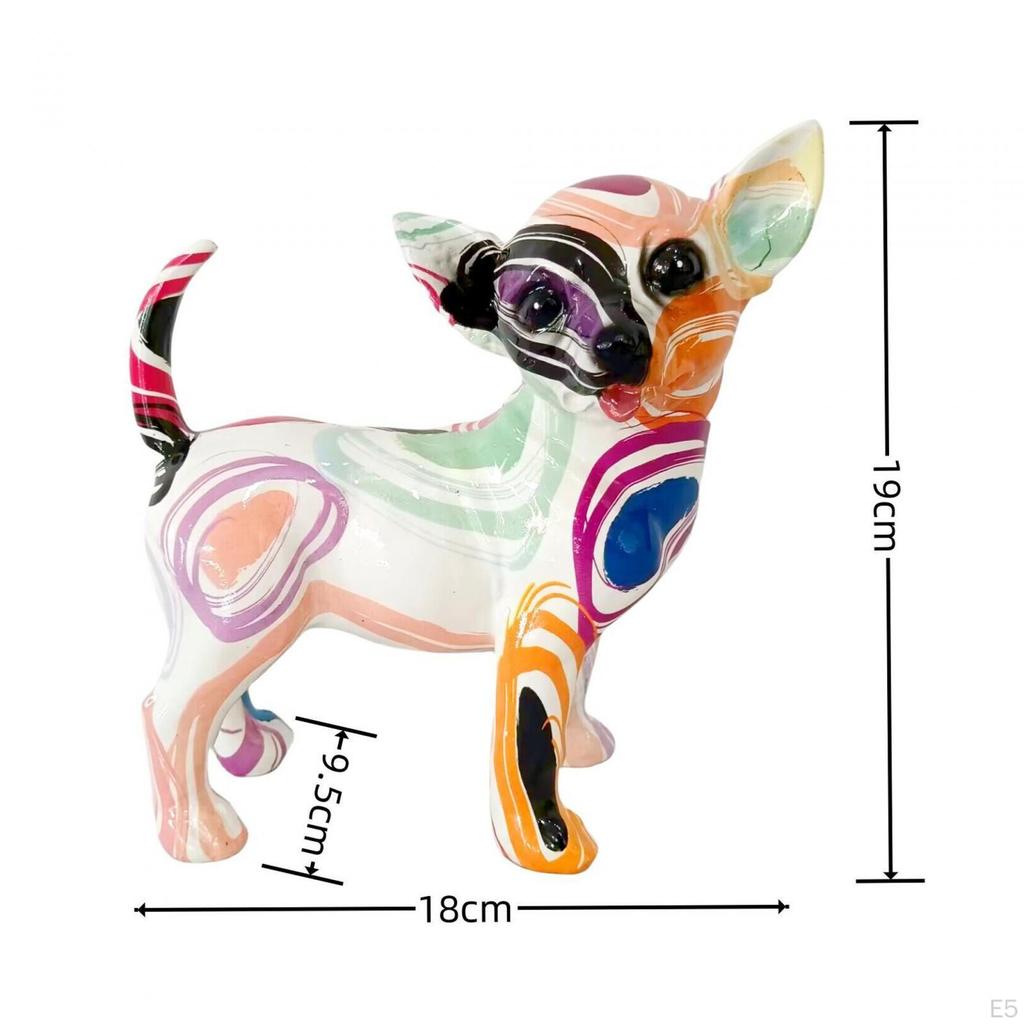Chihuahua Resin Dog Sculpture for Home Decor