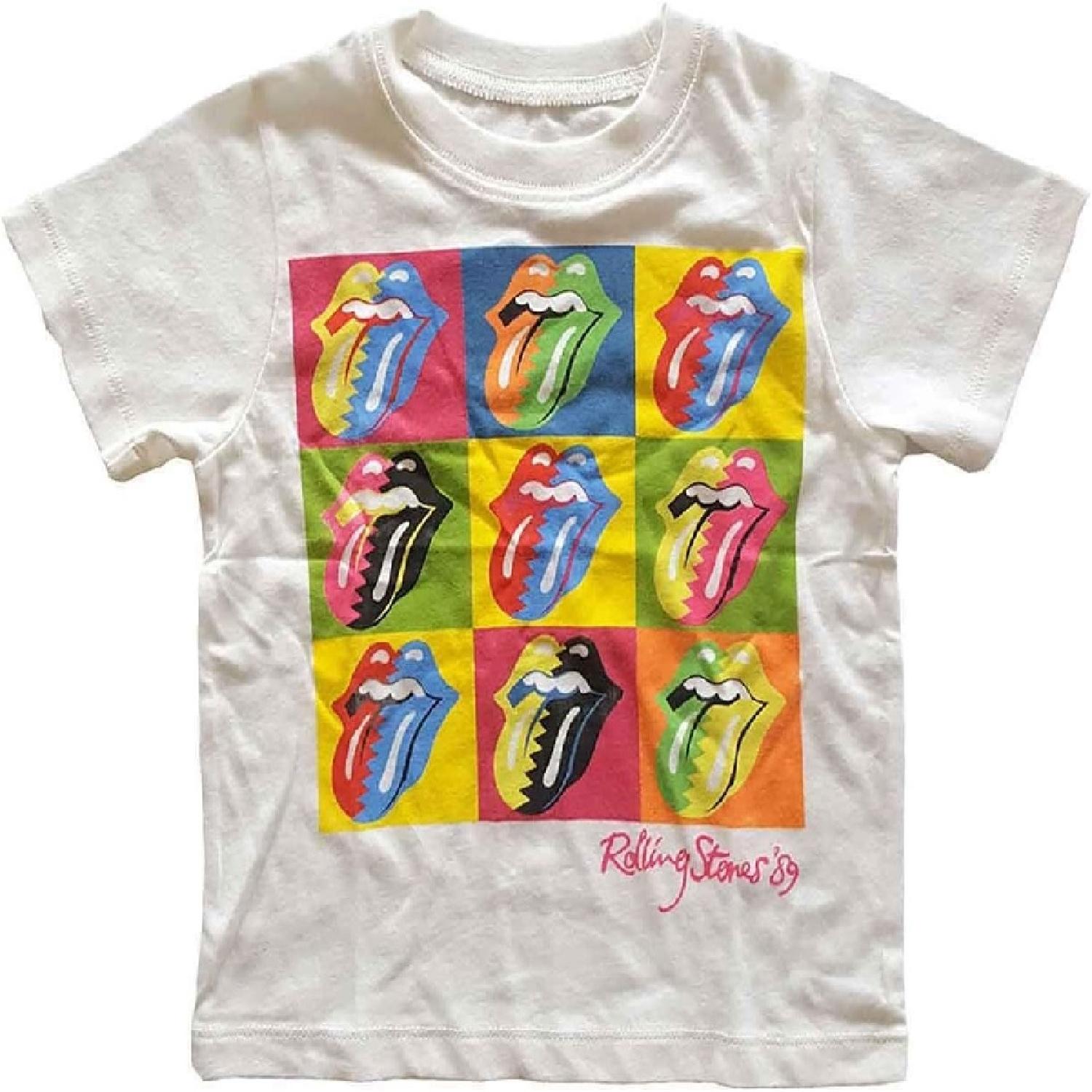 

Rolling Stones Дитяча футболка з двоколірними язиками Офіційна від 12 місяців до 5 років Чорна XXXXXL білий