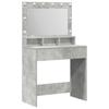 Makeup Table Concrete Grey 78.5 X 41 X 135 Cm Particleboard