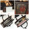 Atmospheric Retro Splicing Temperament Mother Bag Messenger Bag Large Capacity Leather Women'S Bag Middle-Aged And Elderly