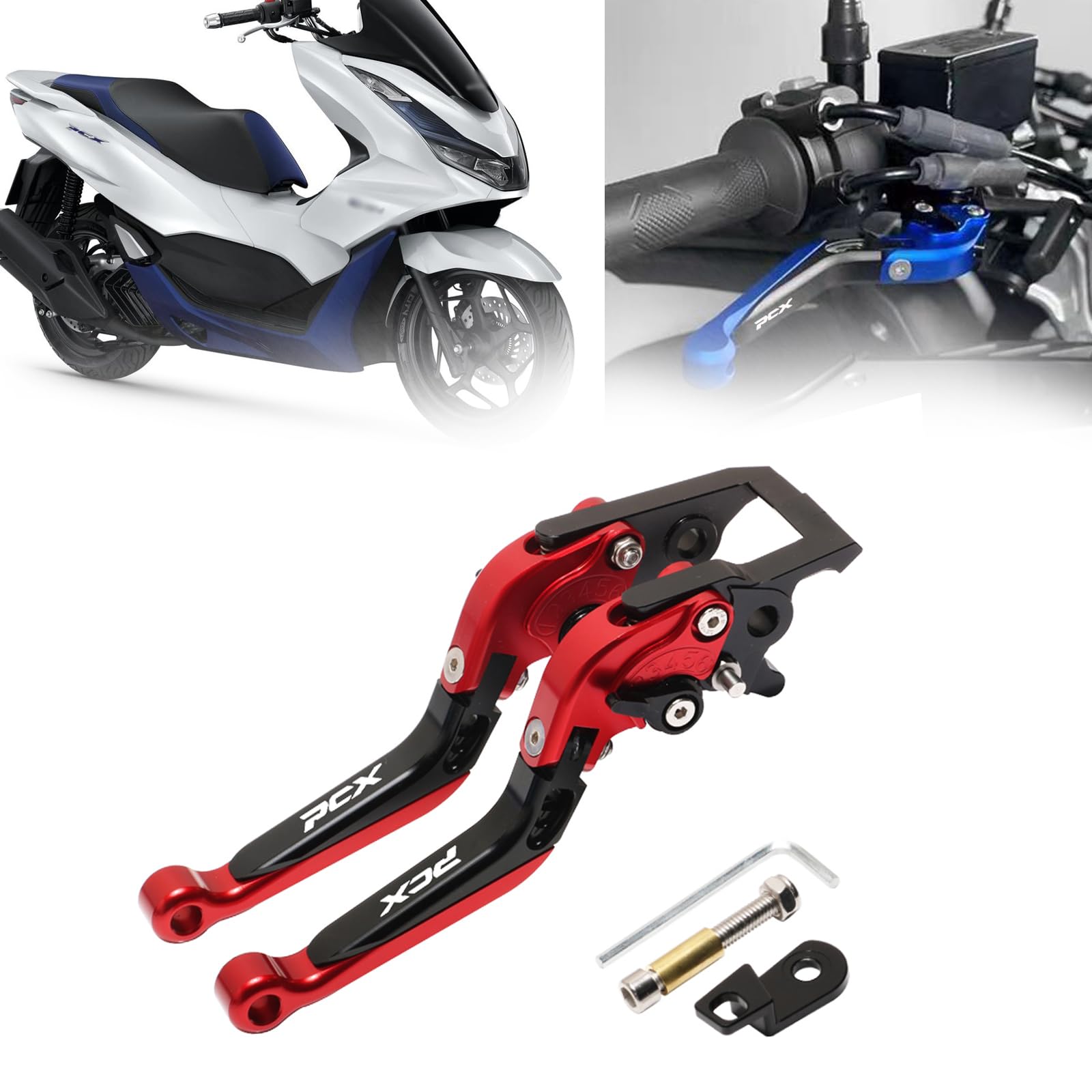 

MAORANG For PCX160 150 125 2025 Front and Rear Disc Brakes, Modified Brake Horn красный