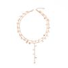 European and American jewelry retro star long fringed necklace, simple personality ins geometric metal wind collarbone chain