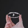 Women's Silver-Plated Bamboo Bangle: Young Style Peace Push-Pull Bracelet - Perfect Gift for Girlfriend