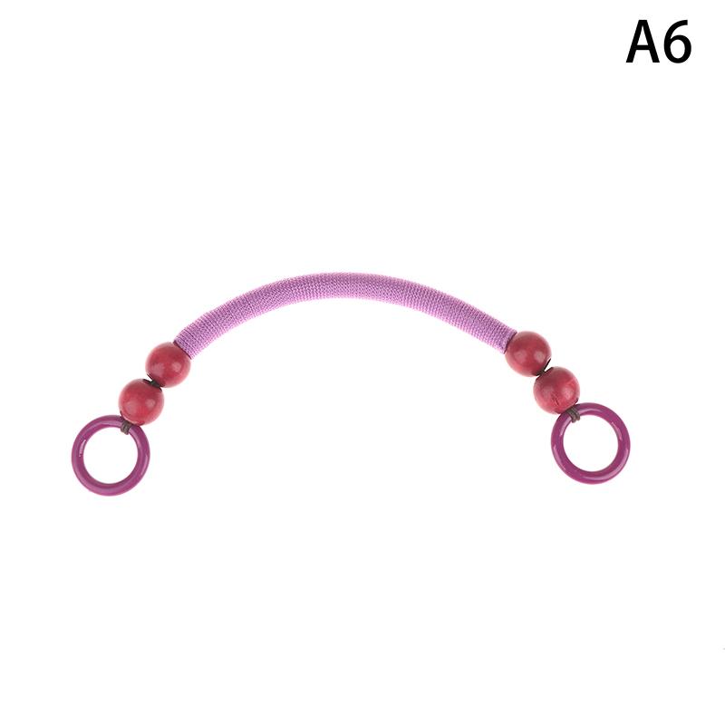 1Pc 10 Colors Wood Beads Purse Handles For Bag Making Purse Straps Wood Beaded Bag Handles Replacement Handbag Handles