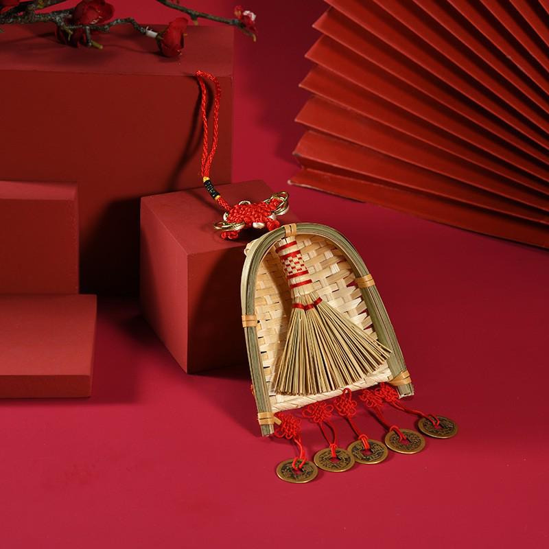 2026 Dragon Boat Festival Mugwort Fan Pendant & Indoor Sachet Bells for Door Handle and Decoration