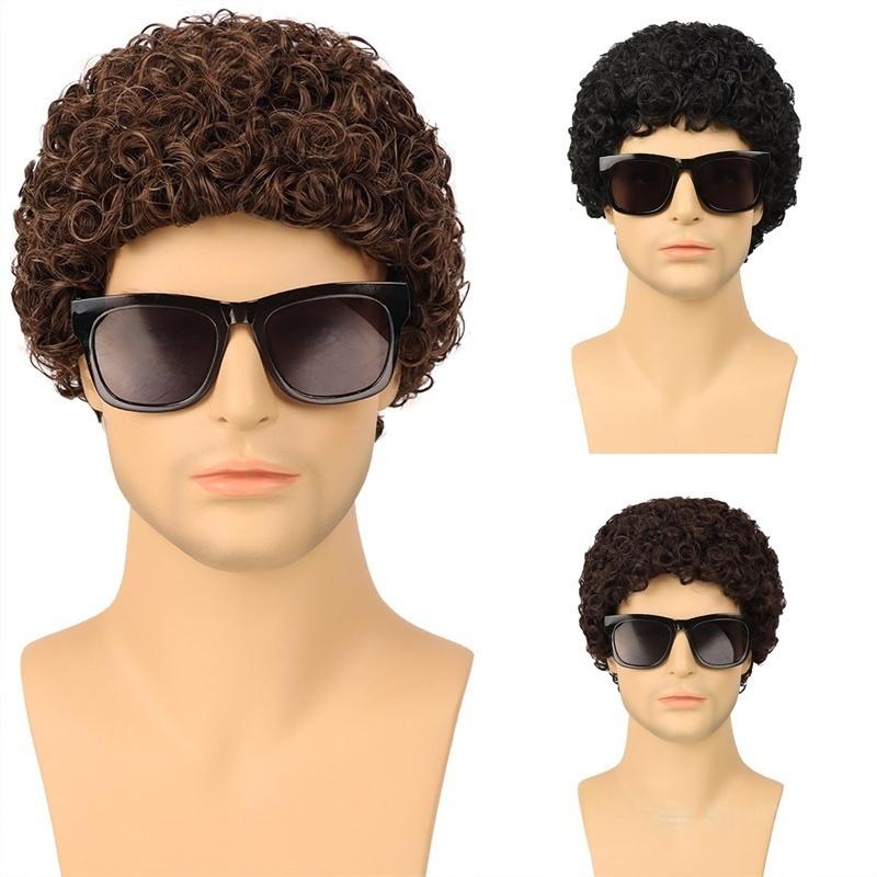 

Synthetic Auburn Afro Wigs for Black Women Brown Short Curly Wig for Summer Daily Hair Replacement Wig Heat Resistant