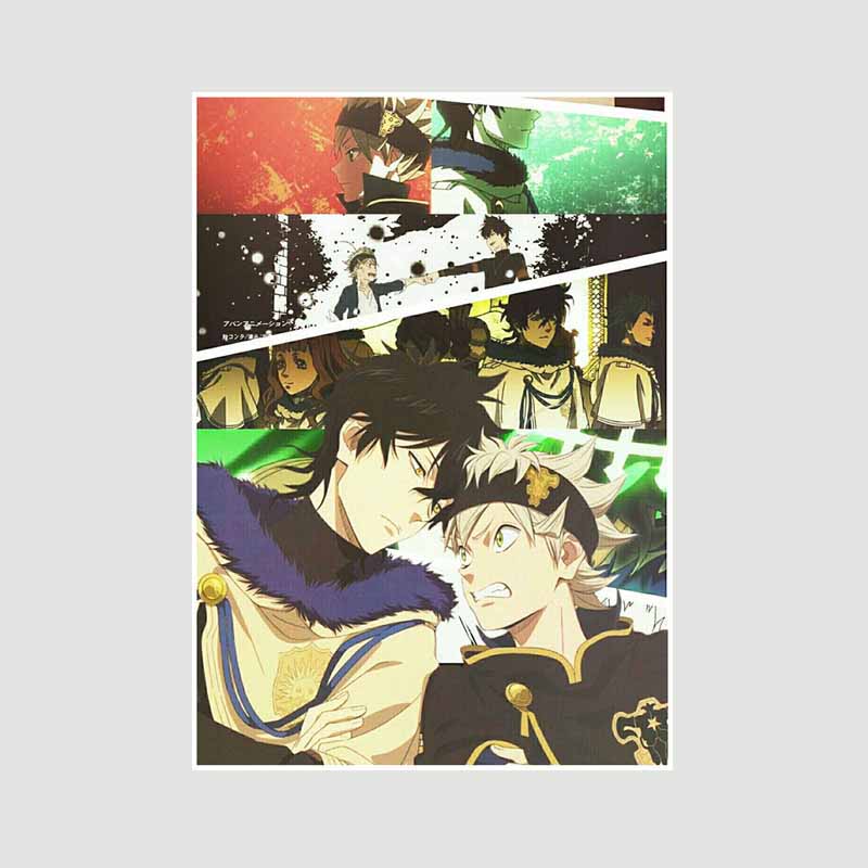 DIY Bar Home Decor Mural White Paper Classic Anime Black Clover Yami Posters HD Prints Living Room Decoration Painting Pictures Gifts
