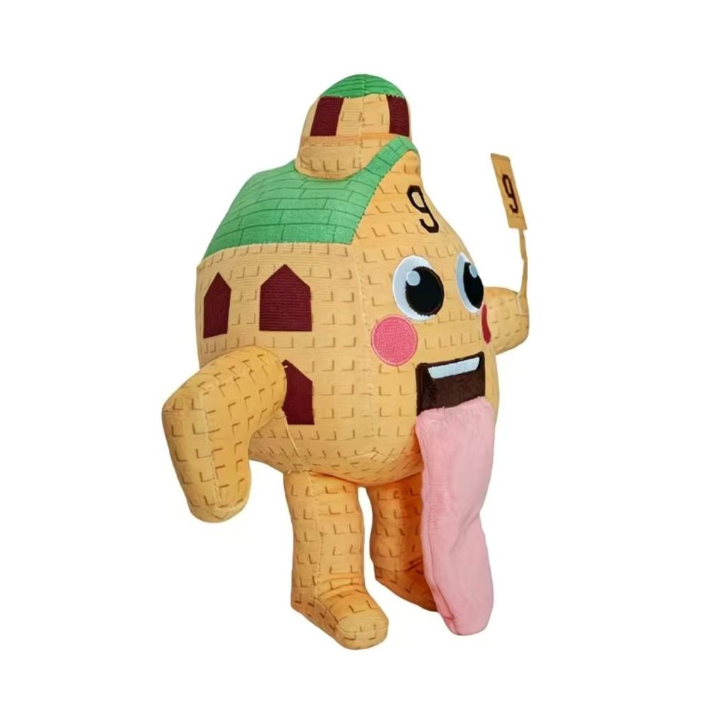 25CM Peluche Carino Rubare Un Cervello Marcio Divertente No. 9 Casa Peluche Gioco Bambola Anime Lingua Fuori Mano Numero 9 Giocattolo con Carte per Regalo Bambino