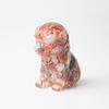 Resin Craft Pet Statue With Genuine Water Crystal For Modern Living Room Accent