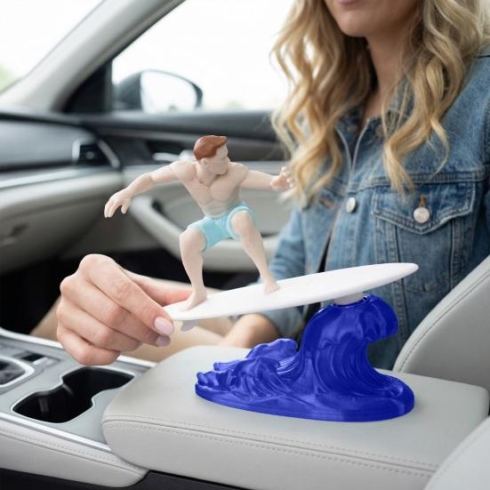 Dashboard Drift Ornament Motion Activated Surfing Muscle Man Car Ornament Fun Dashboard Decoration Auto Interior Accessory Gift for Drivers