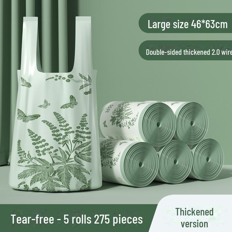 Heavy-duty Wormwood Kitchen Garbage Bags - Extra Thick, Portable, Oversized, Vest-Style Plastic Bags
