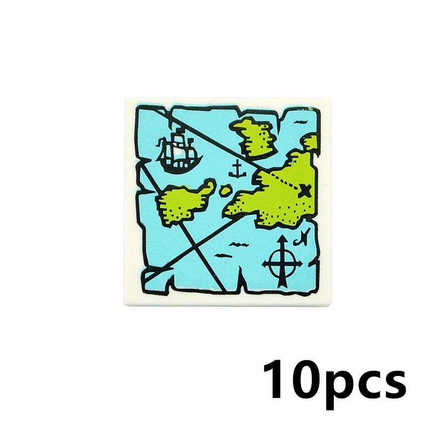 Smooth 2x2 Floor Printed Tile Assembled Building Blocks MOC City House Bricks Decoration Ceramic Tile Construction Toys