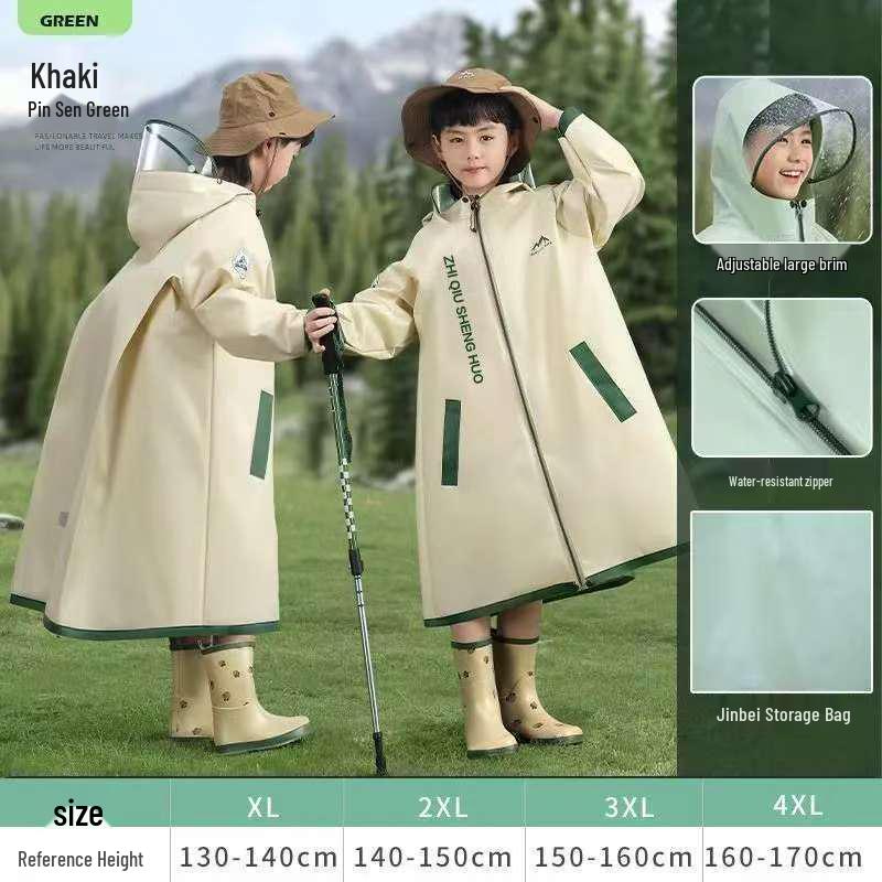 Impermeabile per Bambini con Scomparto per Zaino - Poncho a Copertura Totale per Bambini e Bambine, Ideale per la Scuola Primaria e l'Asilo.