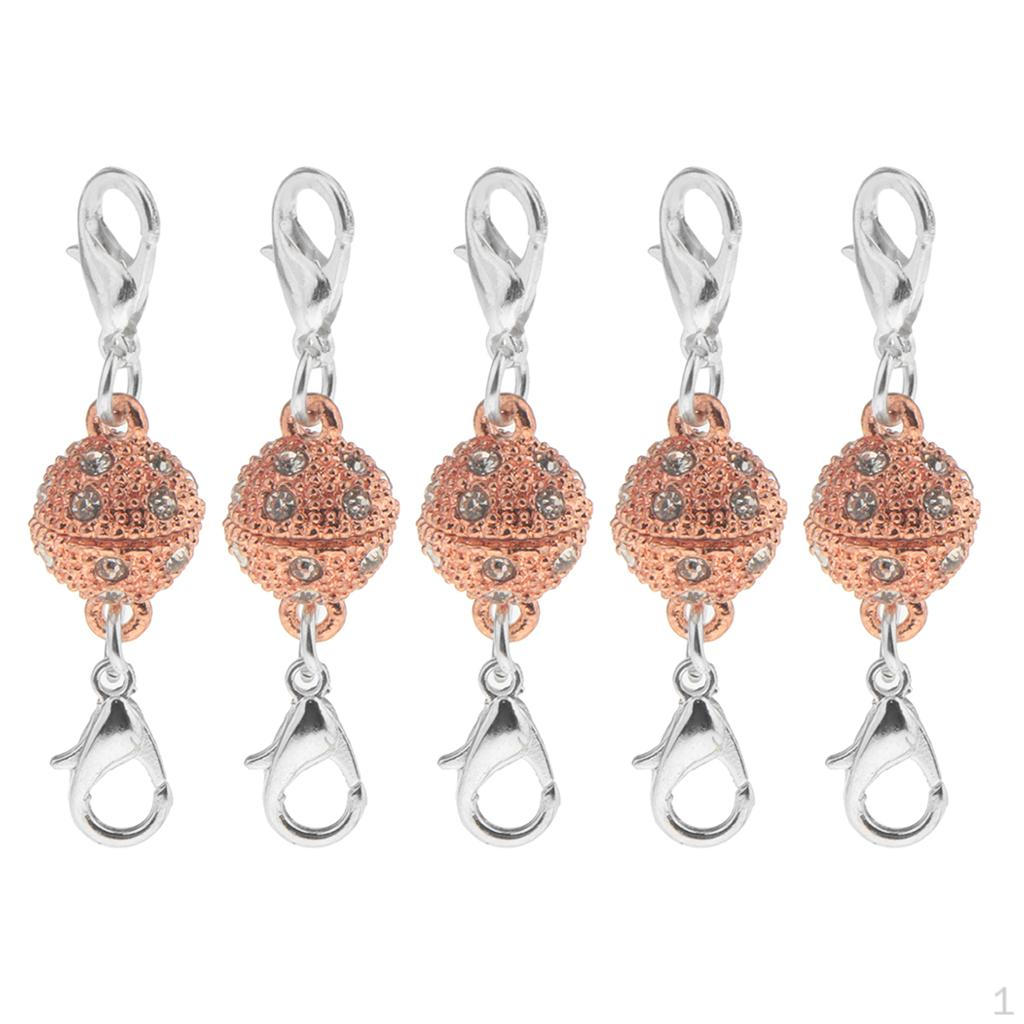 5 Crystal Brass Hooks Bracelet Necklace Connector DIY Finding 4.3x1cm
