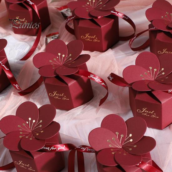 1 zestaw wykwintne 3D efekt wizualny długotrwałe pudełko cukierków weselnych cukierki czekoladowe pojemnik na deser schowek materiały ślubne