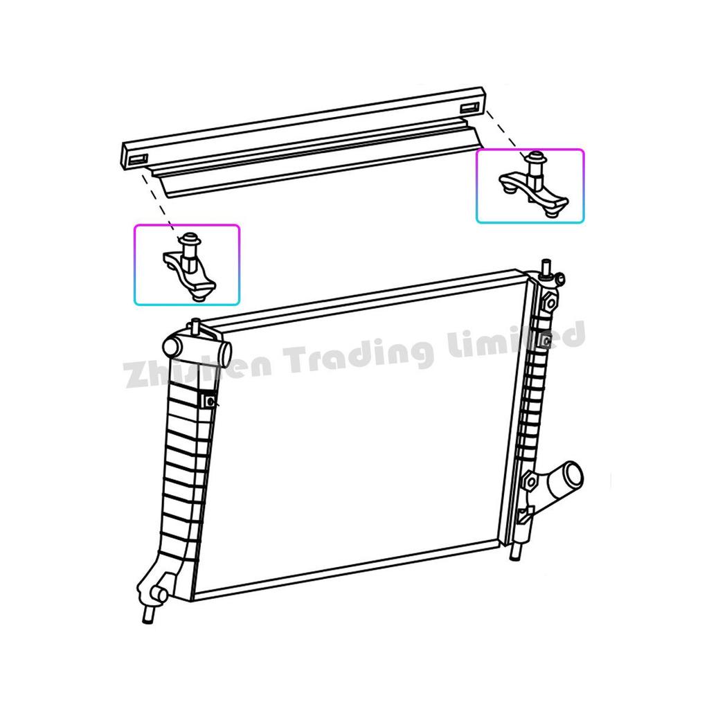 Beijing Auto D60/D70/D80/X65 Engine Radiator Water Tank Bracket Assembly