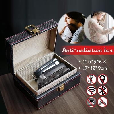Diebstahlschutz Faraday-Box RFID Faraday-Schlüssel-Protektor Strahlungsdichte Handy-Box Autoschlüssel-Signalblocker Sicherheit