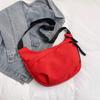 1Pc Solid Color Simple Large Capacity Korean Version of Foreign Style Leisure Bag New Versatile Ins Shoulder Messenger Bag Dumpling Bag