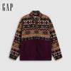 Gap Unisex Fair Isle Jacquard Fleece Stand-Collar Jacket