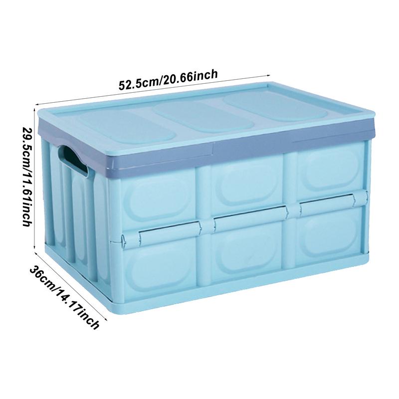 Collapsible Trunk Organizer 55/33L Car Trunk Storage Box With Waterproof Cover Sturdy Handles Multi-Purpose Large Grocery Organi