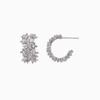Luxurious Sparkling Zirconia C-Hoop Earrings - Versatile & Chic