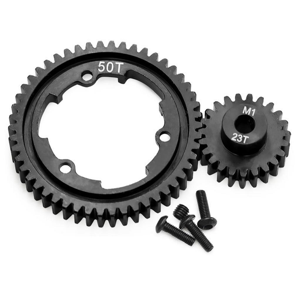 Hardened Steel 46T 23T Gear Set Compatible With Multiple RC Models For Enhanced Power Transmission Efficiency