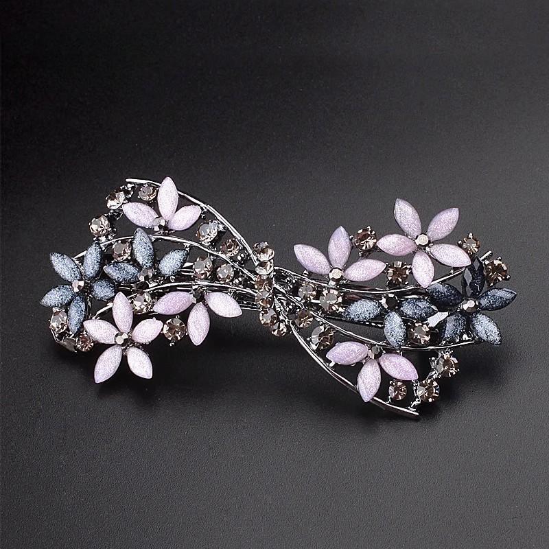 Rhinestone Retro Spring Hair Clip, Korean Style Bangs and Ponytail Accessory