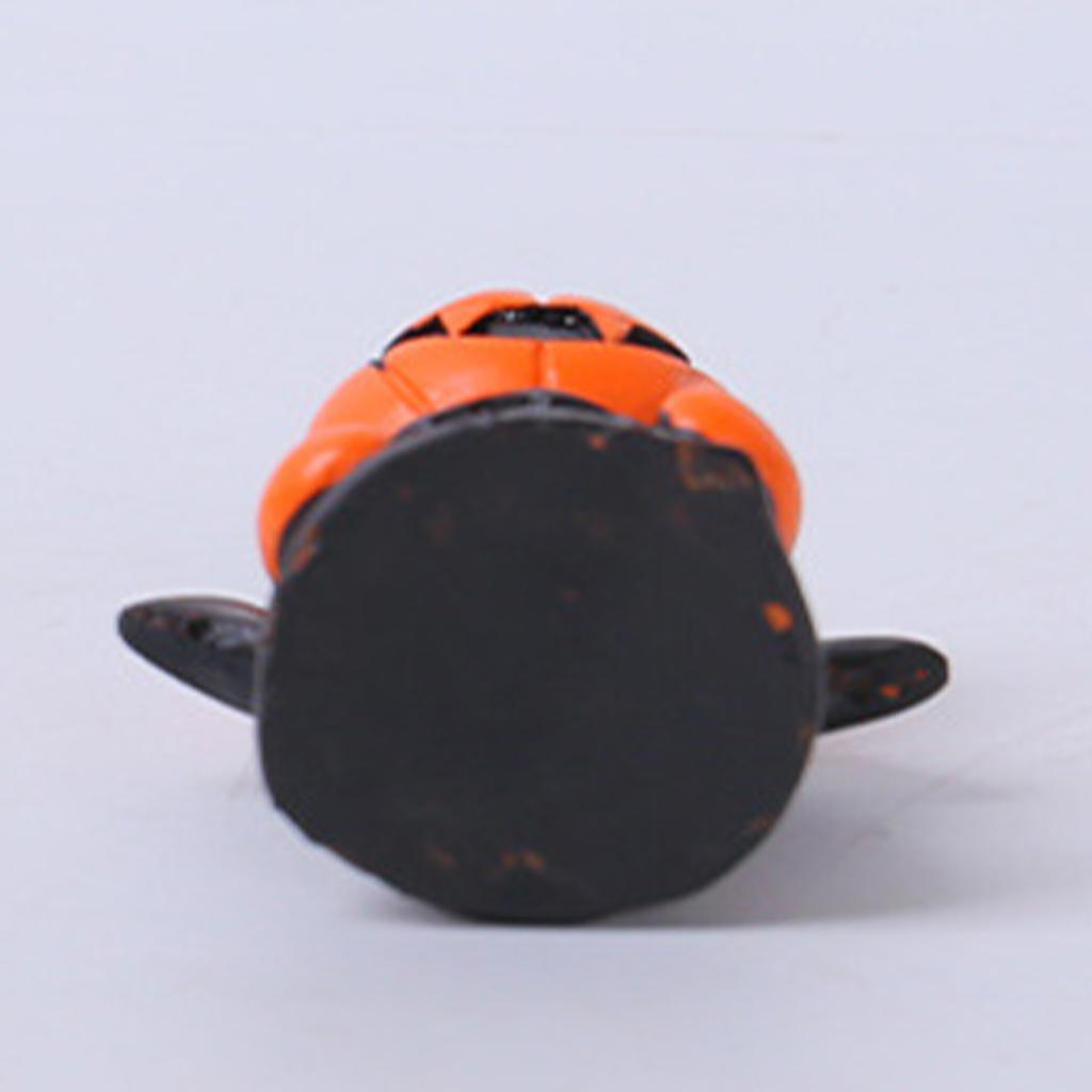 3pcs Halloween Pumpkin Decor Wizard Hat Devil Horns  Miniature Resin Pumpkin Head Decoration for Table Home Bathroom